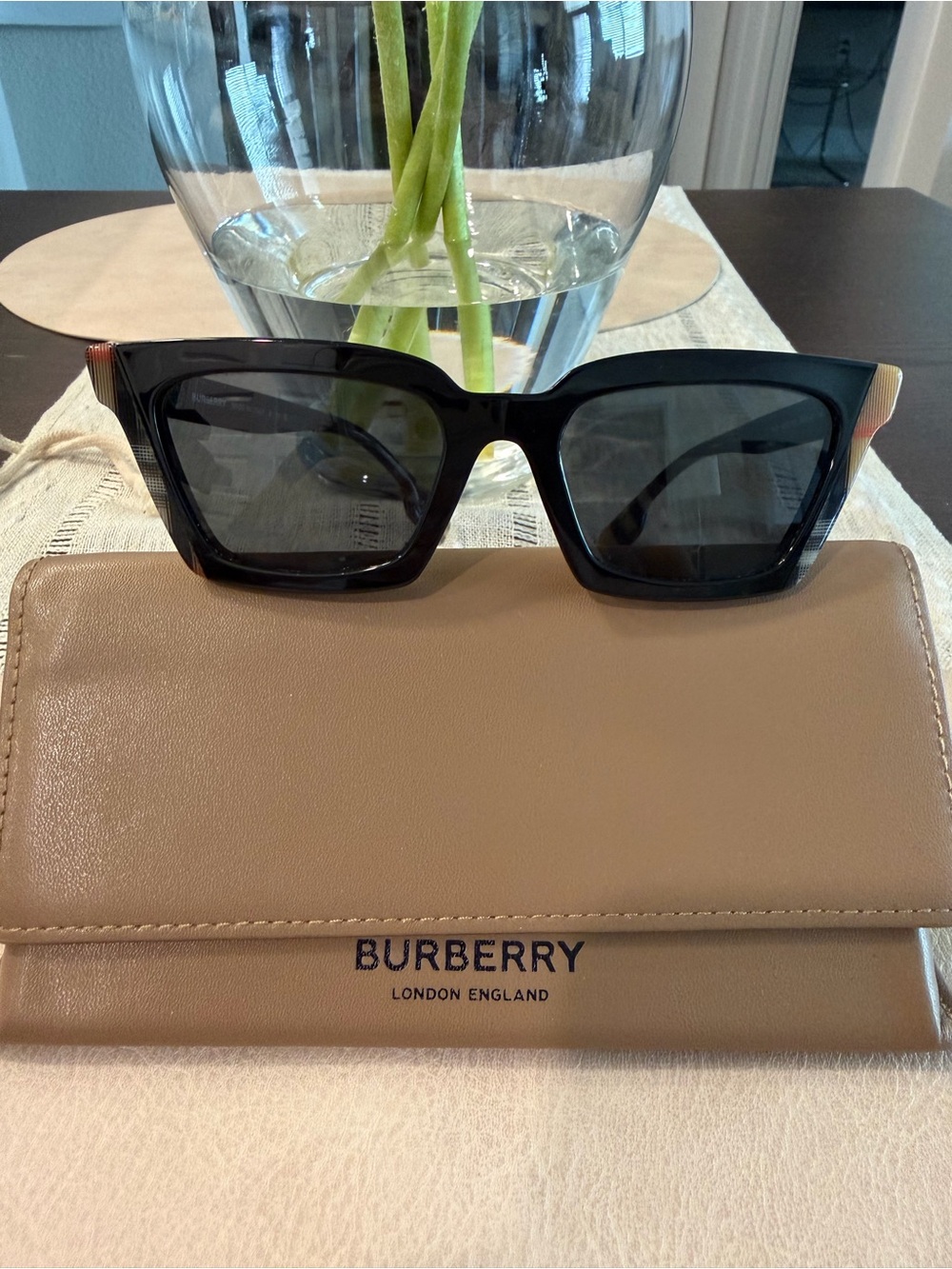 Burberry Black Square Sunglasses for Women